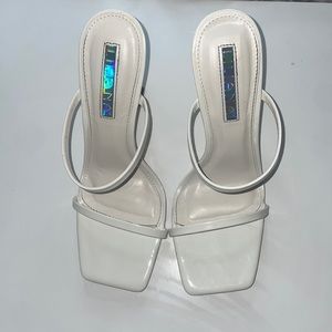 White Square Toe Heel